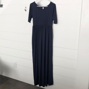 Navy Blue Maxi Dress